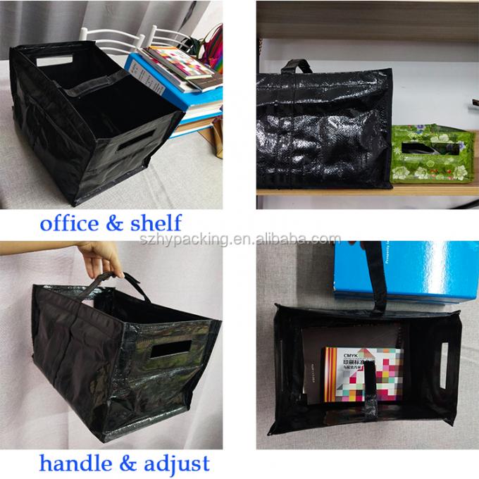 L'alta qualità ha riciclato lo stoccaggio laminato Carry Moving Bag della lavanderia della borsa tessuto polipropilene impermeabile dei pp